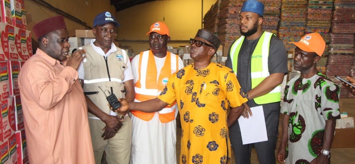 NiDCOM-NAPAC PRESENT RELIEF MATERIALS TO NEMA FOR FLOOD VICTIMS